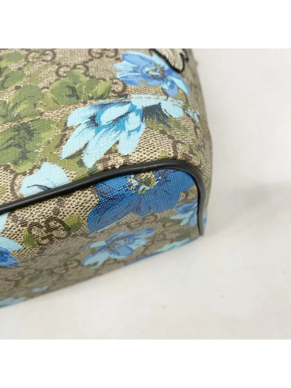 Gucci Backpack GG Supreme Bird Embroidery Beige Multicolor Silver